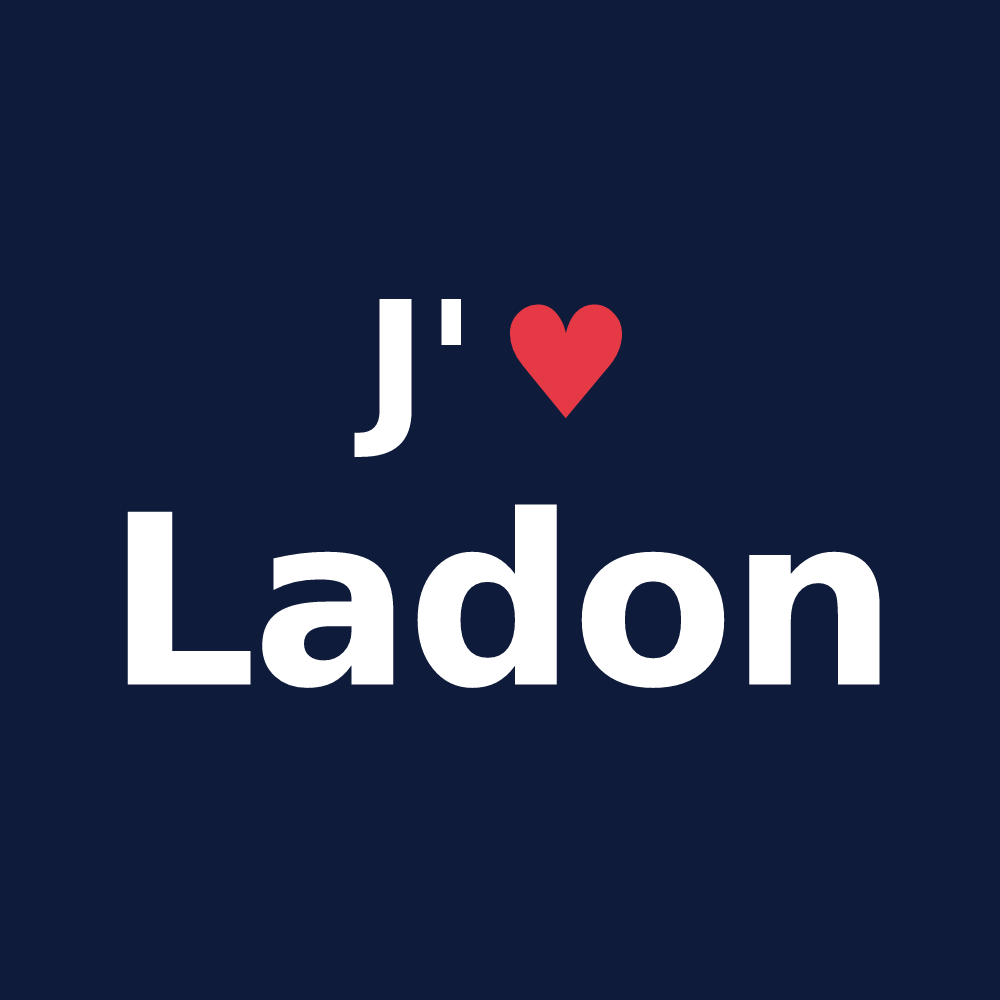 T-shirt personnalisé Ladon — design J'aime Ladon