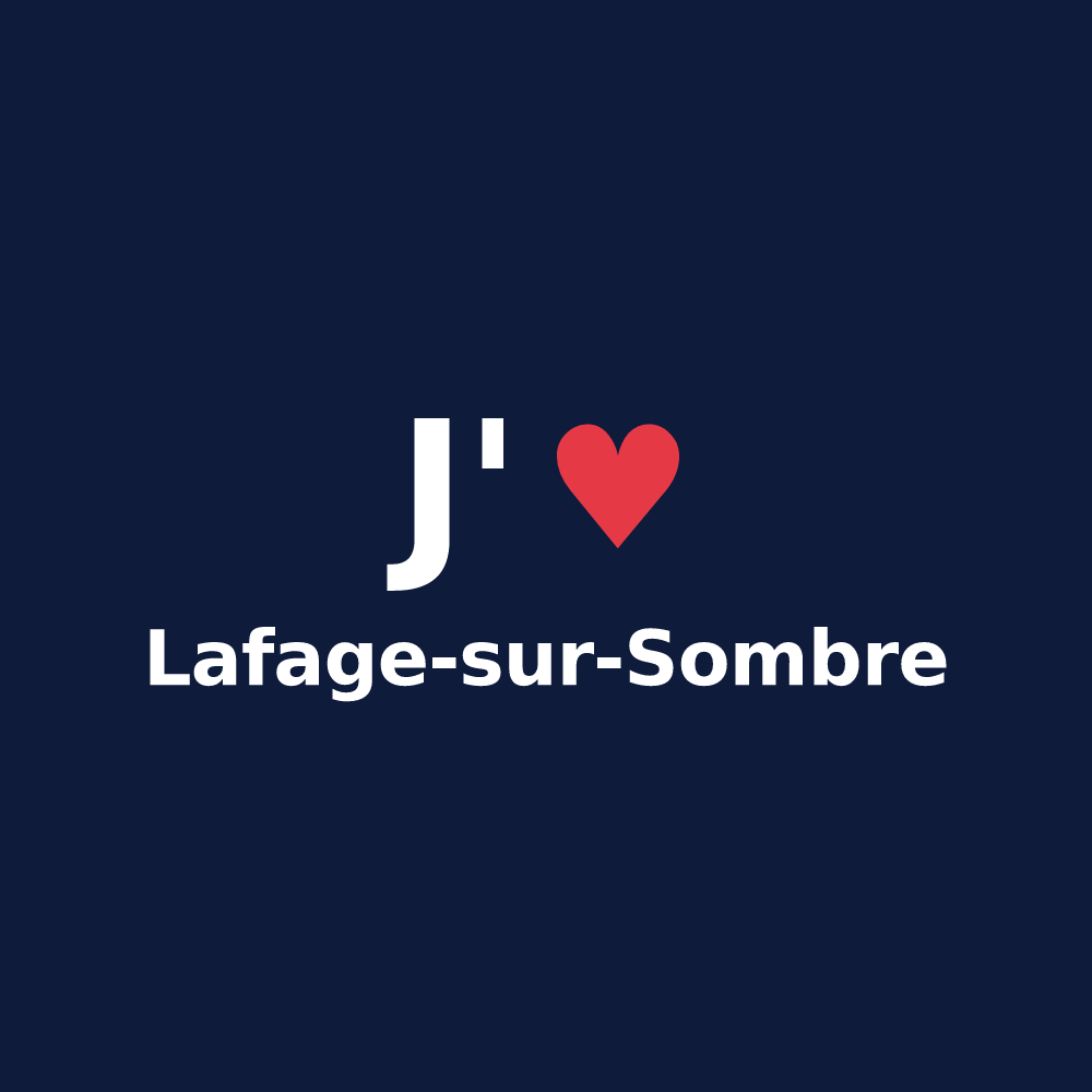 T-shirt personnalisé Lafage-sur-Sombre — design J'aime Lafage-sur-Sombre