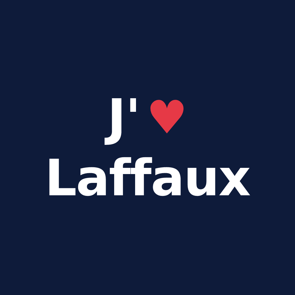T-shirt personnalisé Laffaux — design J'aime Laffaux