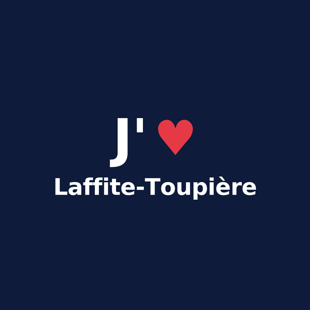 T-shirt personnalisé Laffite-Toupière — design J'aime Laffite-Toupière