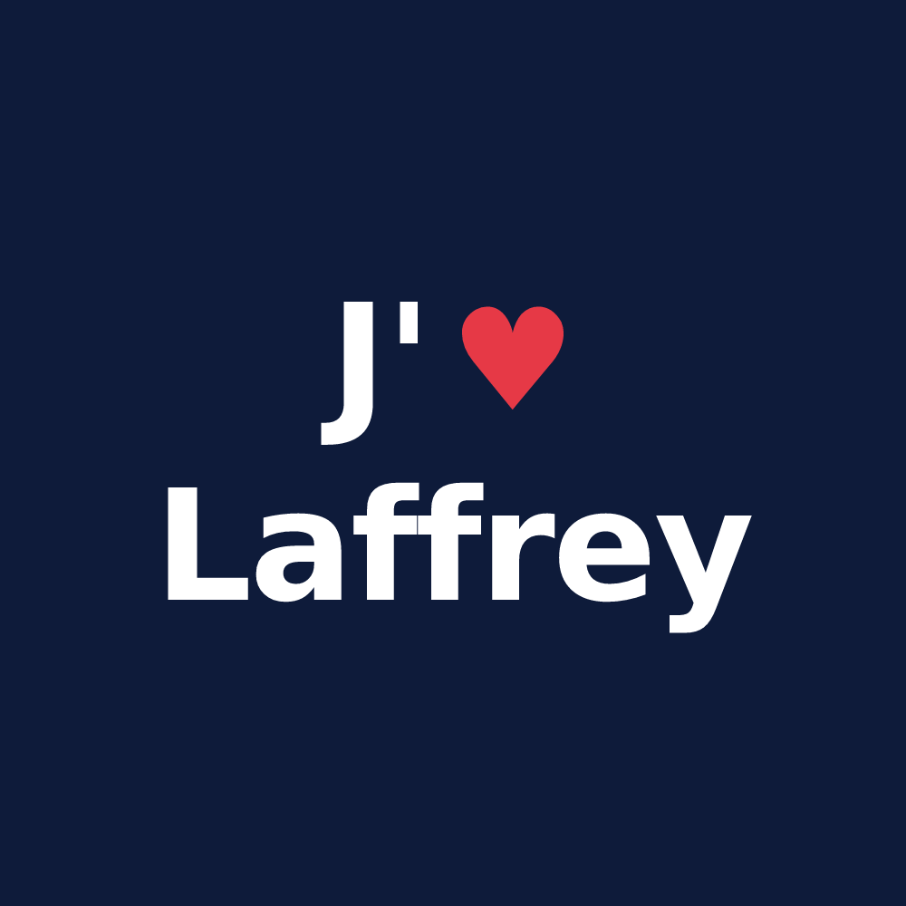 T-shirt personnalisé Laffrey — design J'aime Laffrey