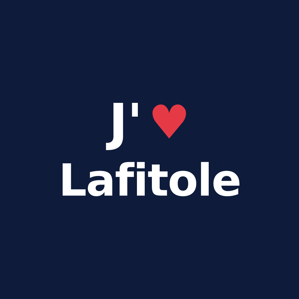 T-shirt personnalisé Lafitole — design J'aime Lafitole