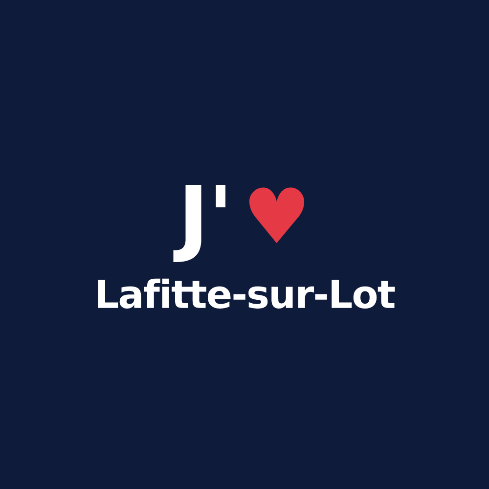 T-shirt personnalisé Lafitte-sur-Lot — design J'aime Lafitte-sur-Lot