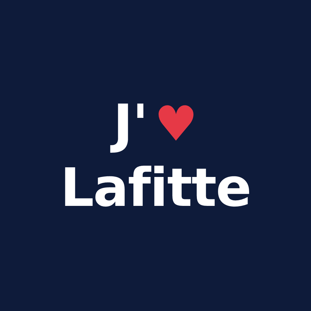 T-shirt personnalisé Lafitte — design J'aime Lafitte
