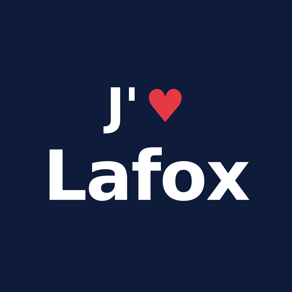 T-shirt personnalisé Lafox — design J'aime Lafox