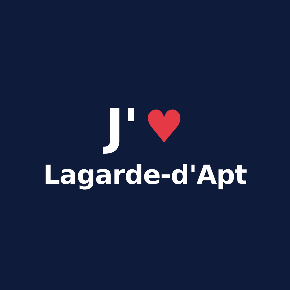 T-shirt personnalisé Lagarde-d'Apt — design J'aime Lagarde-d'Apt
