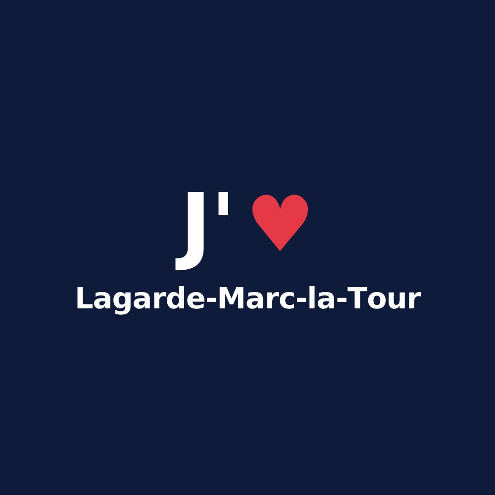 T-shirt personnalisé Lagarde-Marc-la-Tour — design J'aime Lagarde-Marc-la-Tour