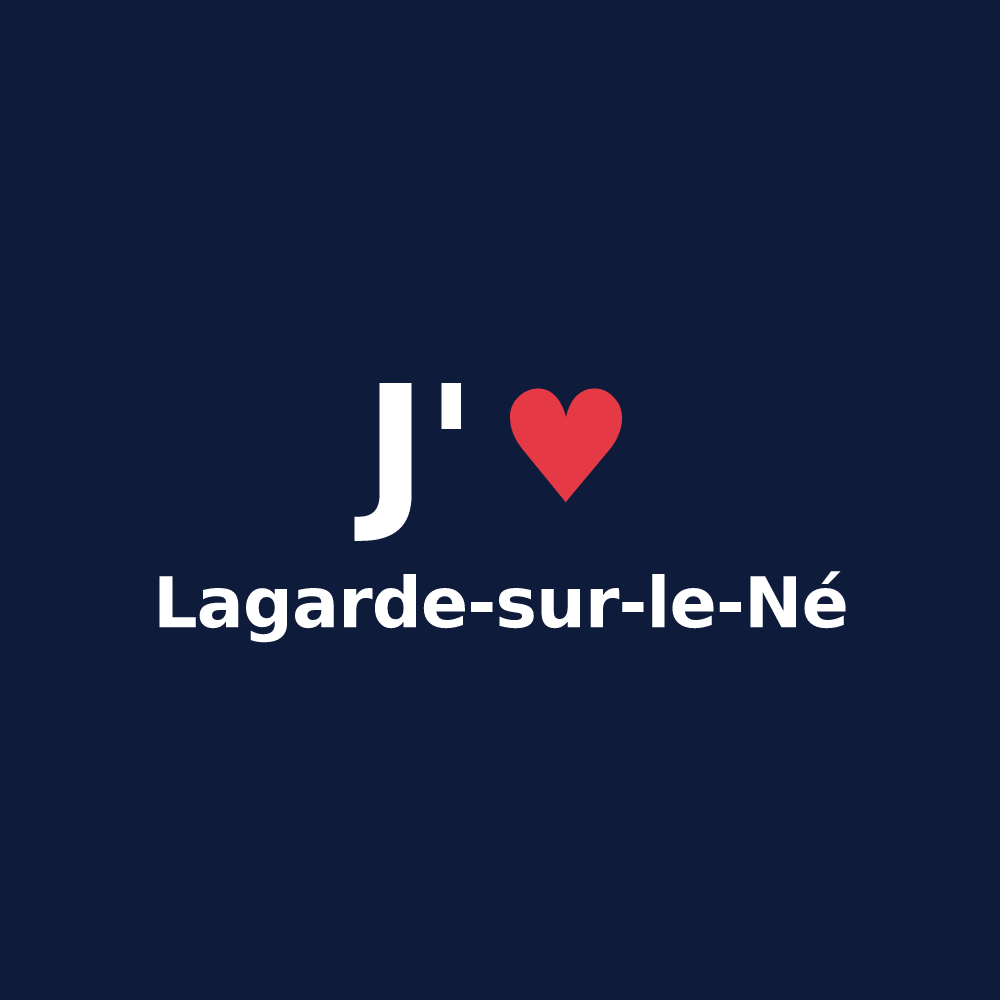 T-shirt personnalisé Lagarde-sur-le-Né — design J'aime Lagarde-sur-le-Né