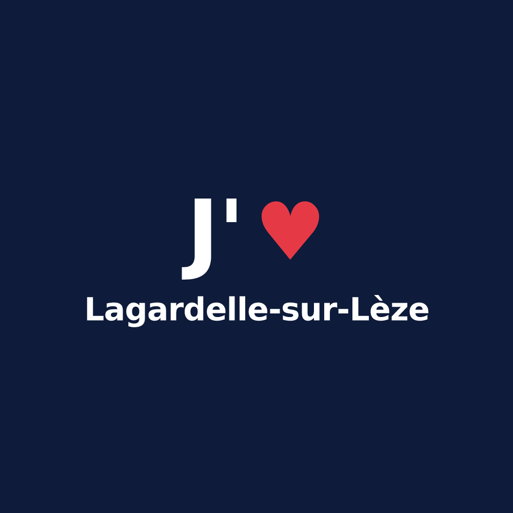 T-shirt personnalisé Lagardelle-sur-Lèze — design J'aime Lagardelle-sur-Lèze