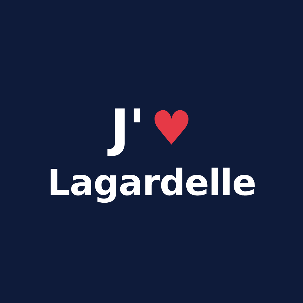T-shirt personnalisé Lagardelle — design J'aime Lagardelle