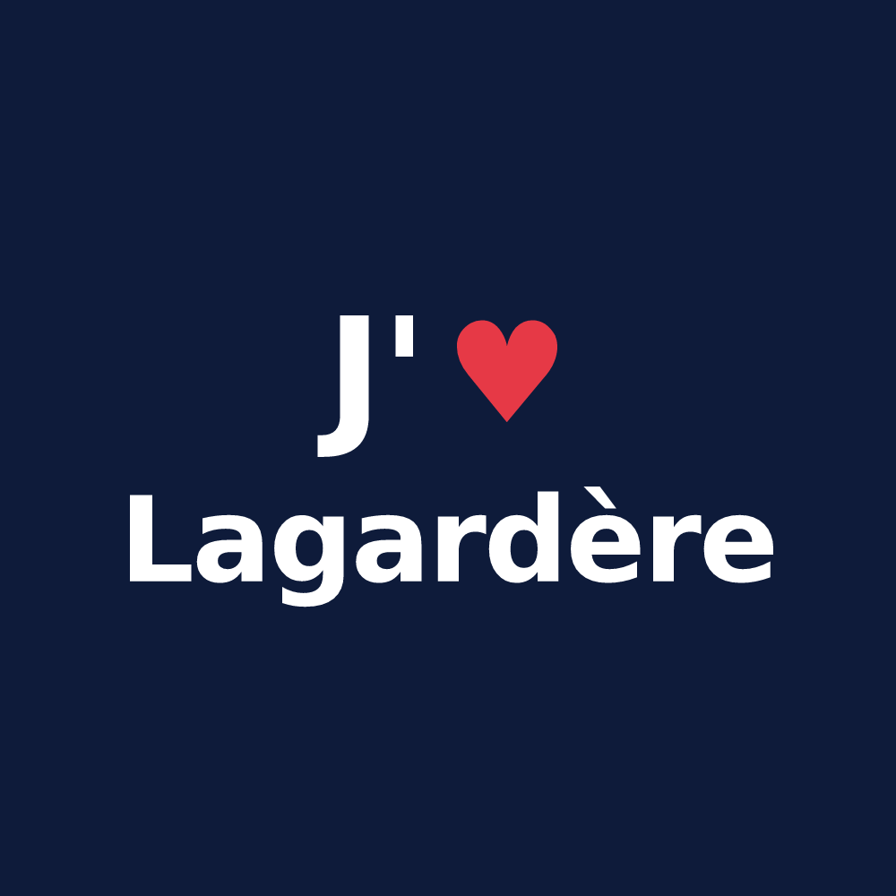 T-shirt personnalisé Lagardère — design J'aime Lagardère