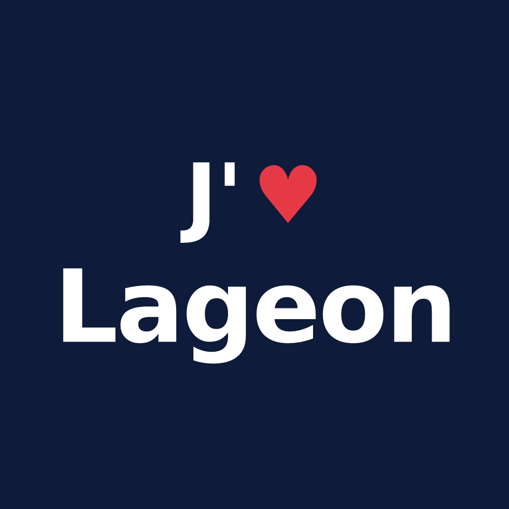 T-shirt personnalisé Lageon — design J'aime Lageon