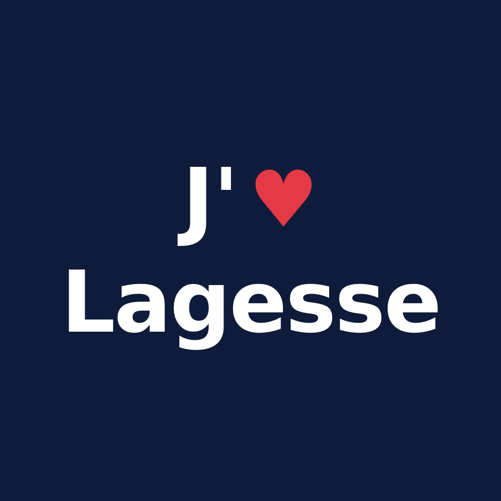 T-shirt personnalisé Lagesse — design J'aime Lagesse
