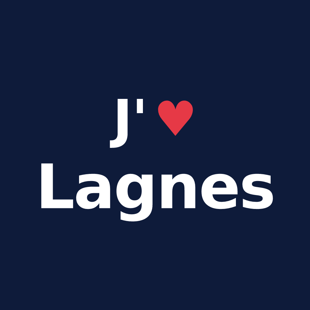 T-shirt personnalisé Lagnes — design J'aime Lagnes