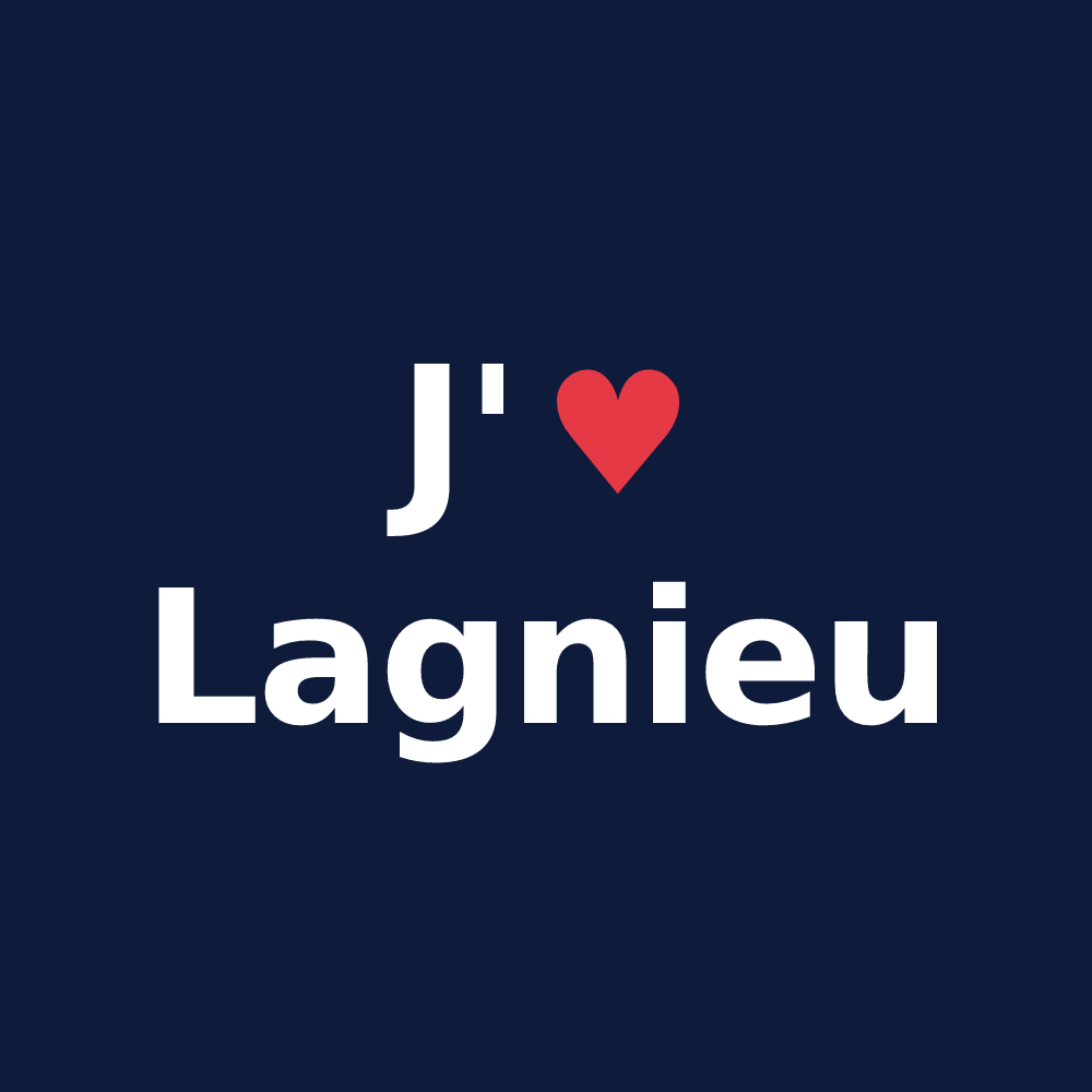 T-shirt personnalisé Lagnieu — design J'aime Lagnieu