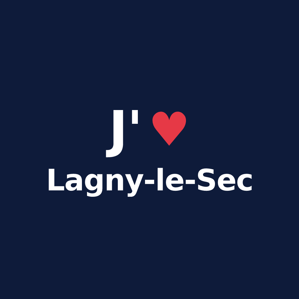 T-shirt personnalisé Lagny-le-Sec — design J'aime Lagny-le-Sec