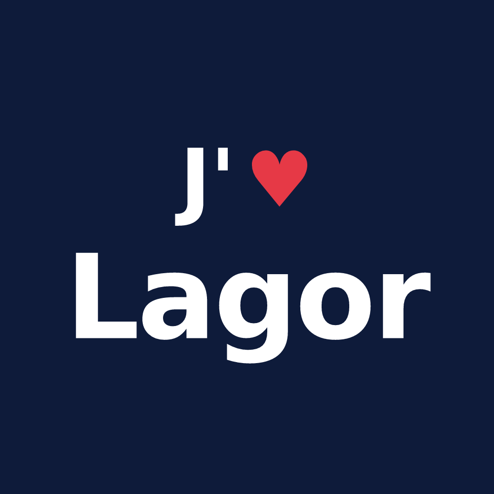 T-shirt personnalisé Lagor — design J'aime Lagor