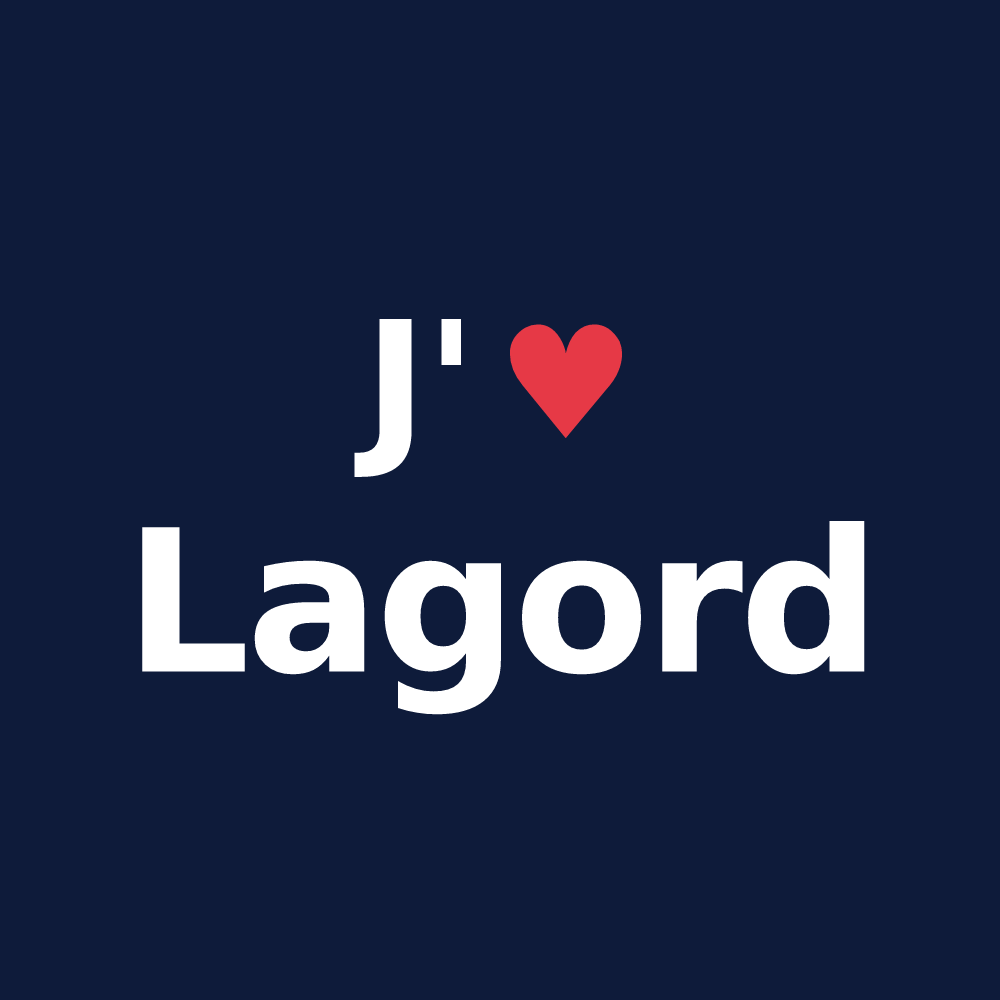 T-shirt personnalisé Lagord — design J'aime Lagord