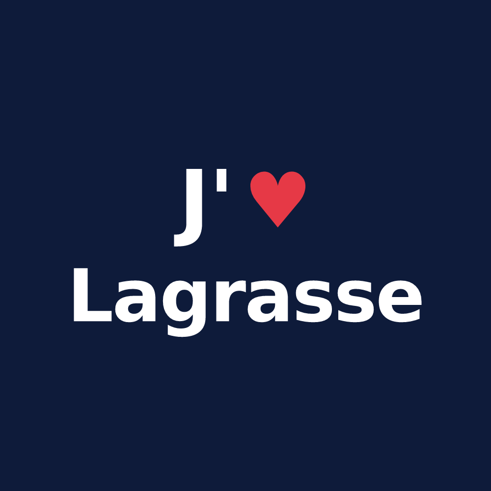 T-shirt personnalisé Lagrasse — design J'aime Lagrasse