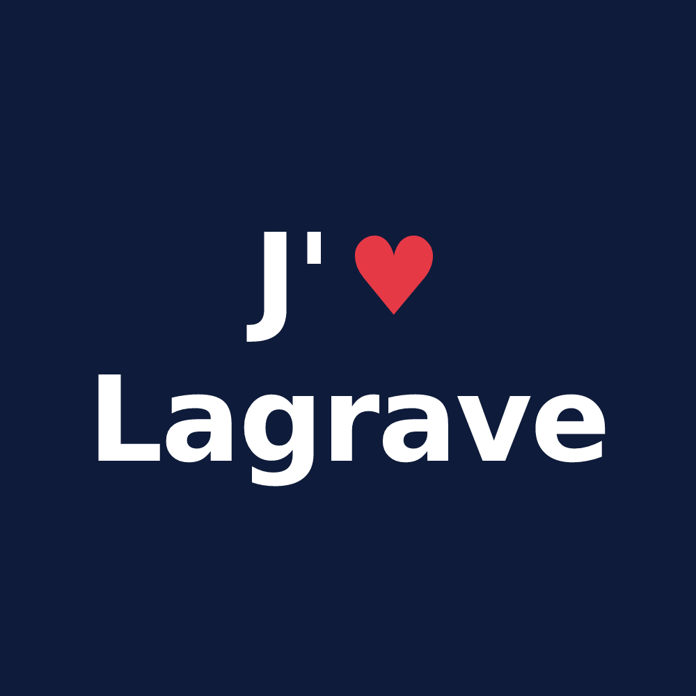 T-shirt personnalisé Lagrave — design J'aime Lagrave