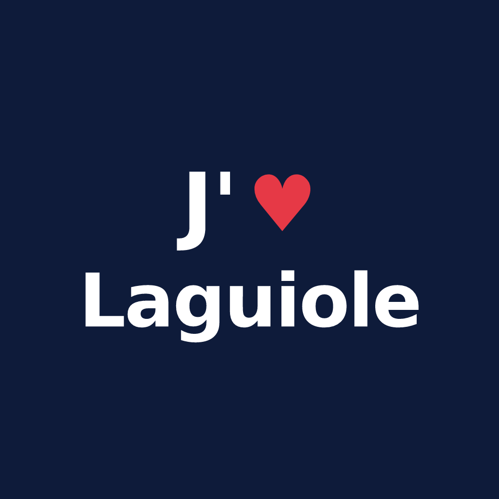 T-shirt personnalisé Laguiole — design J'aime Laguiole