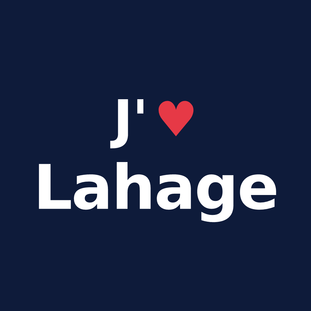 T-shirt personnalisé Lahage — design J'aime Lahage