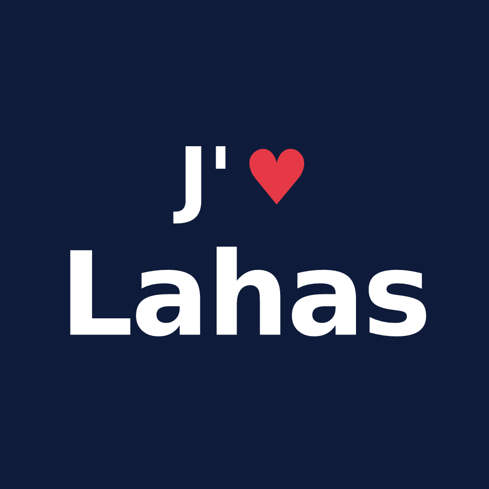 T-shirt personnalisé Lahas — design J'aime Lahas
