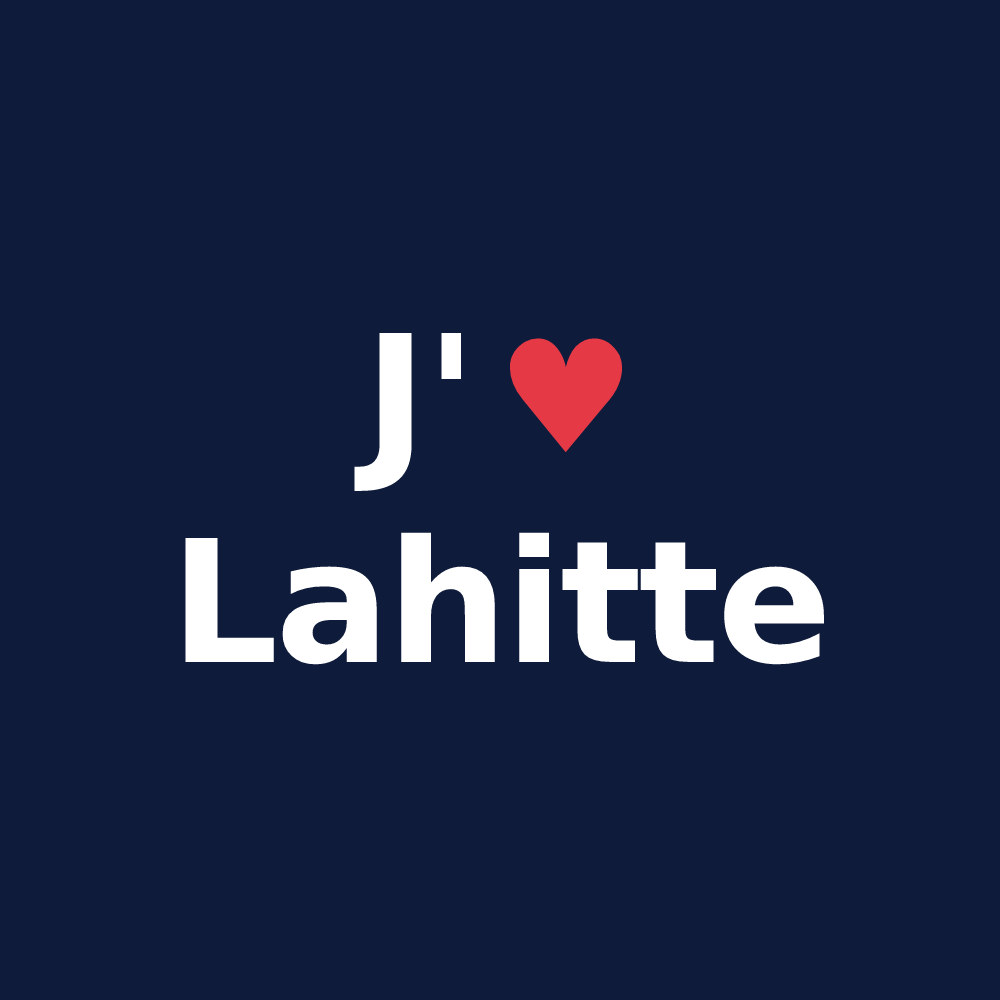 T-shirt personnalisé Lahitte — design J'aime Lahitte