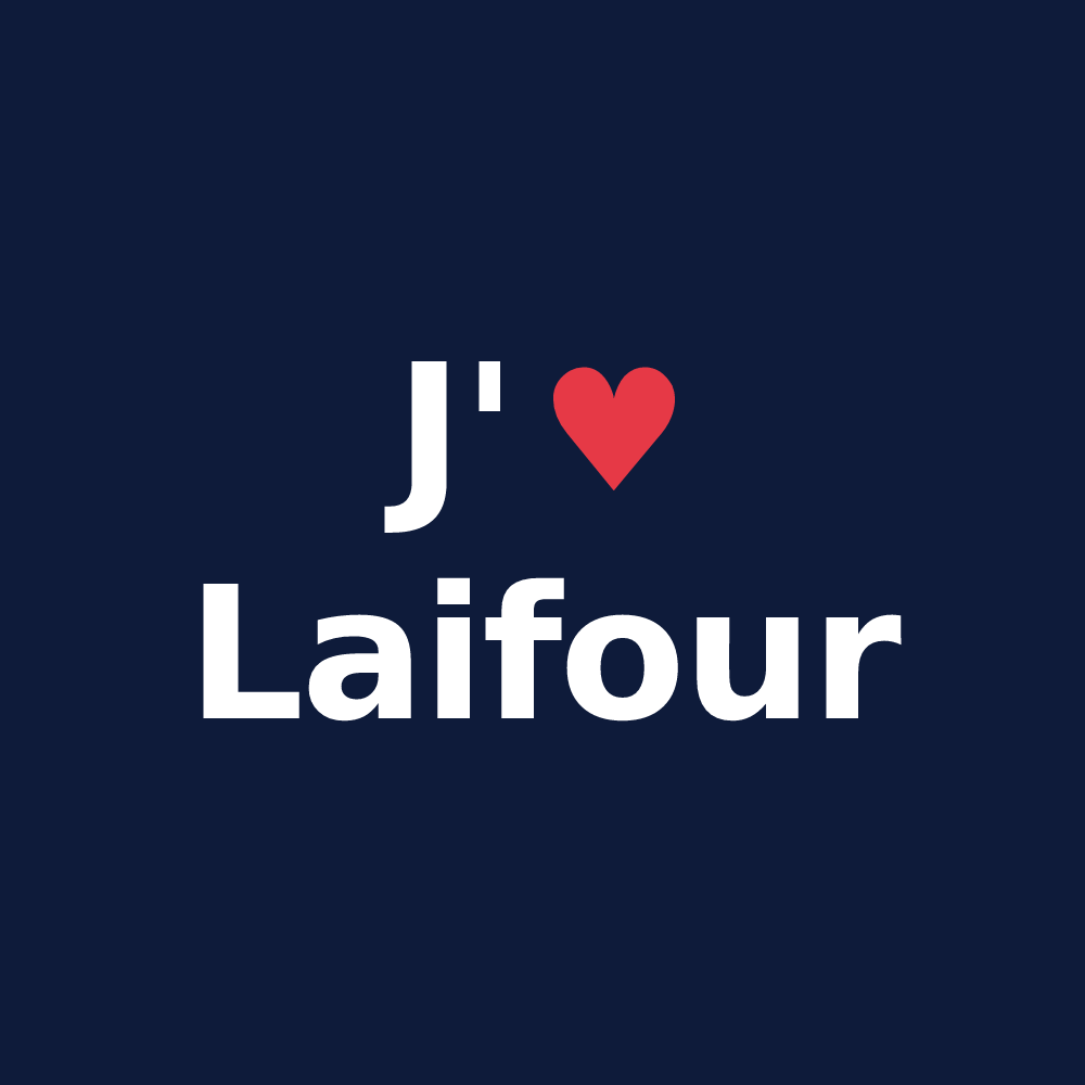 T-shirt personnalisé Laifour — design J'aime Laifour