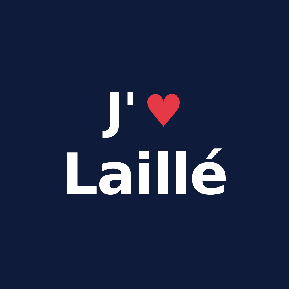 T-shirt personnalisé Laillé — design J'aime Laillé