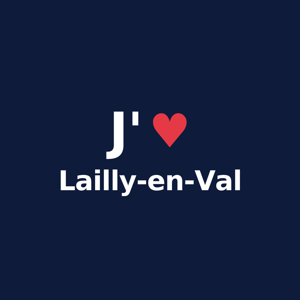 T-shirt personnalisé Lailly-en-Val — design J'aime Lailly-en-Val
