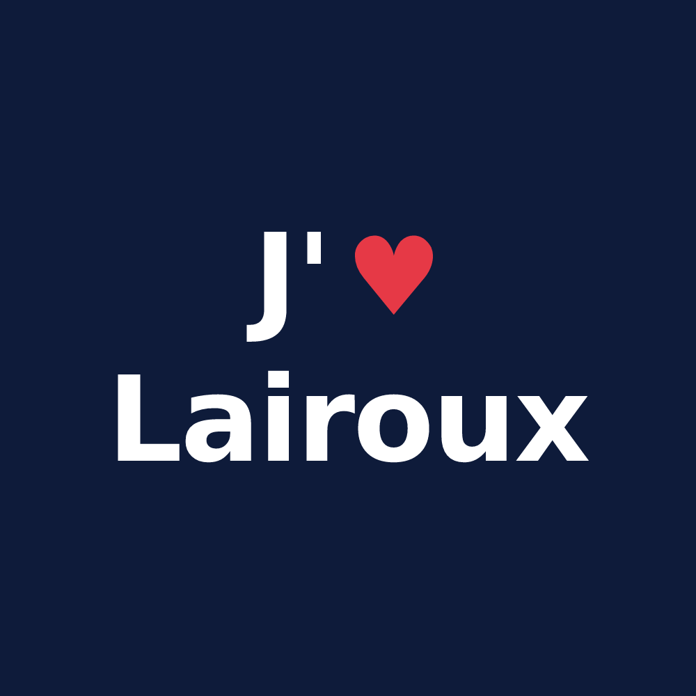T-shirt personnalisé Lairoux — design J'aime Lairoux