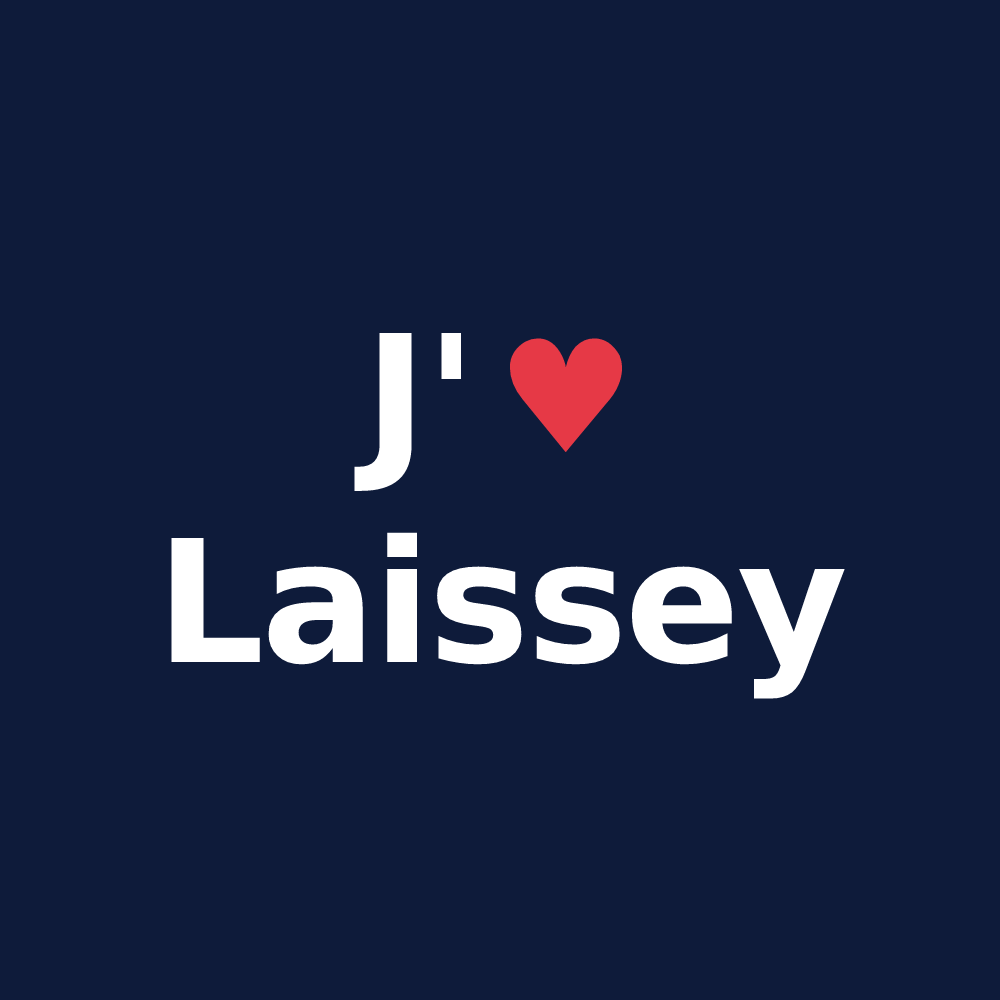 T-shirt personnalisé Laissey — design J'aime Laissey