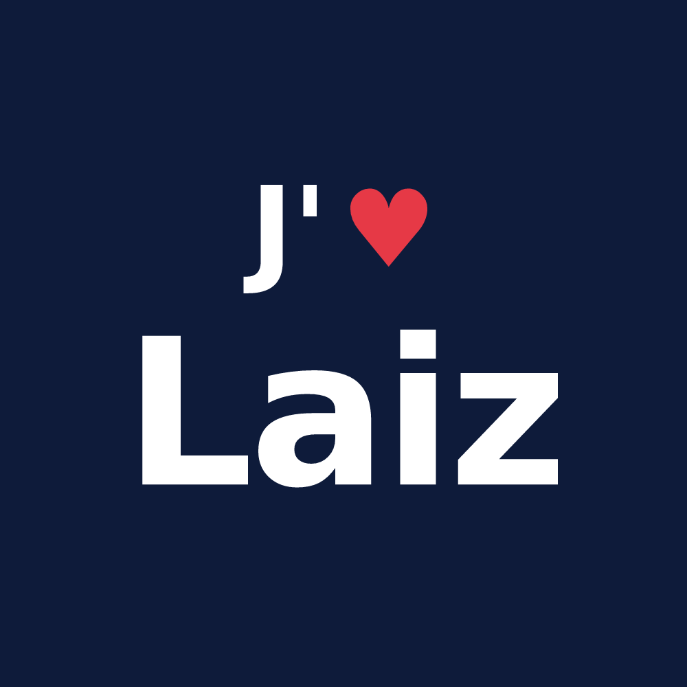 T-shirt personnalisé Laiz — design J'aime Laiz