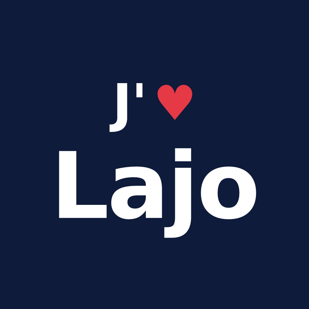 T-shirt personnalisé Lajo — design J'aime Lajo
