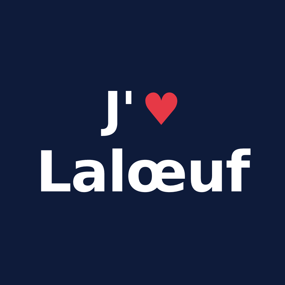 T-shirt personnalisé Lalœuf — design J'aime Lalœuf