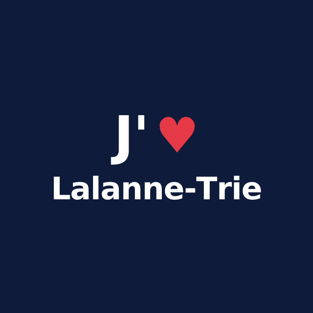 T-shirt personnalisé Lalanne-Trie — design J'aime Lalanne-Trie