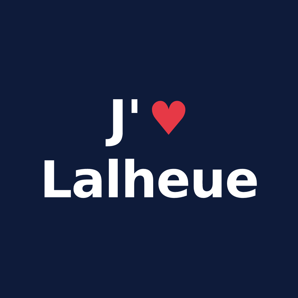 T-shirt personnalisé Lalheue — design J'aime Lalheue