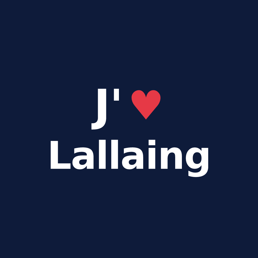 T-shirt personnalisé Lallaing — design J'aime Lallaing