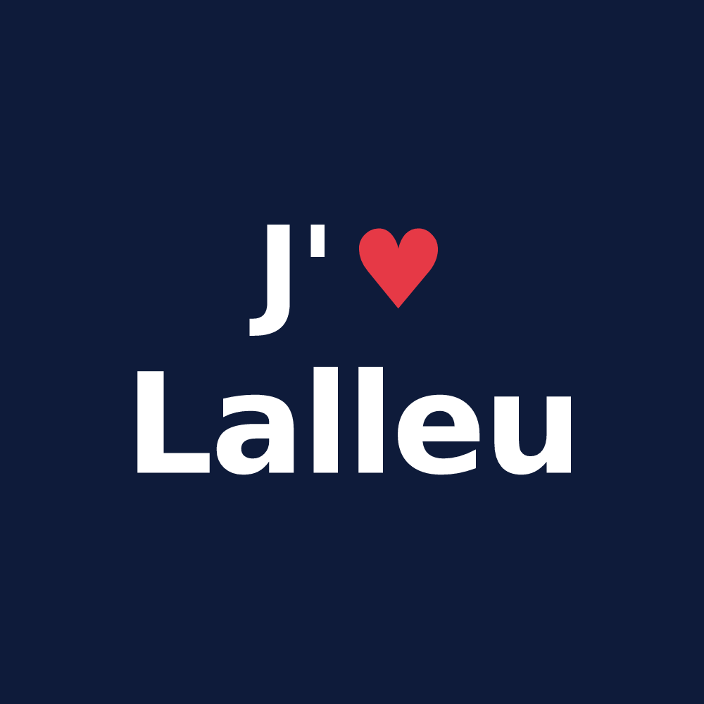 T-shirt personnalisé Lalleu — design J'aime Lalleu