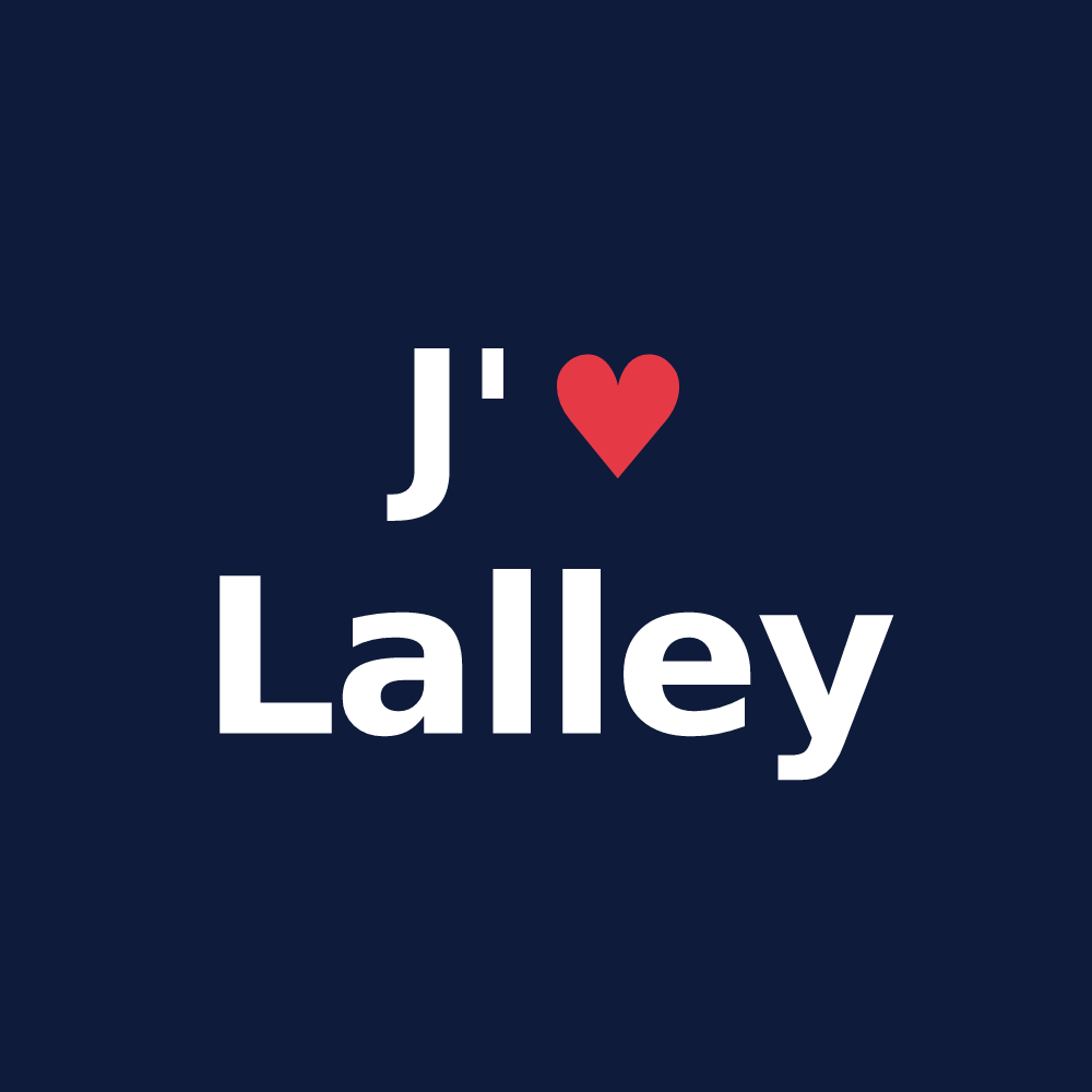 T-shirt personnalisé Lalley — design J'aime Lalley