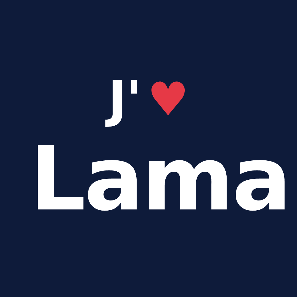 T-shirt personnalisé Lama — design J'aime Lama