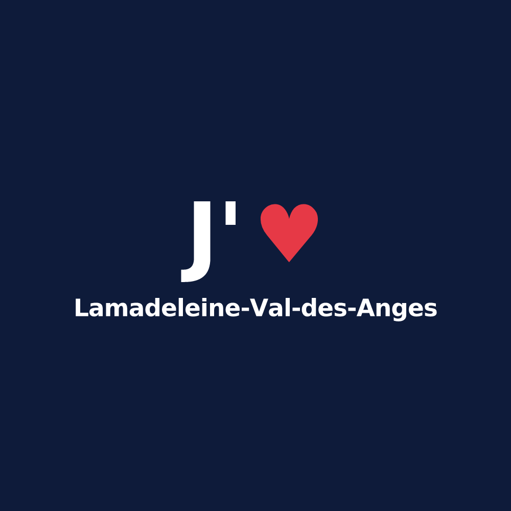 T-shirt personnalisé Lamadeleine-Val-des-Anges — design J'aime Lamadeleine-Val-des-Anges