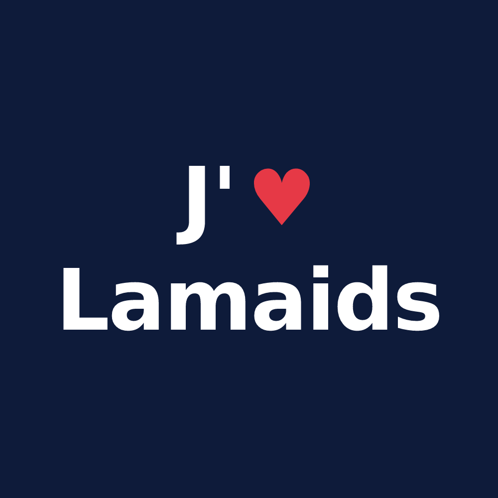 T-shirt personnalisé Lamaids — design J'aime Lamaids