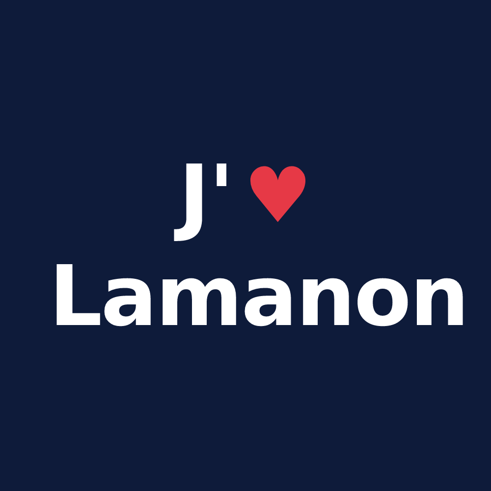 T-shirt personnalisé Lamanon — design J'aime Lamanon