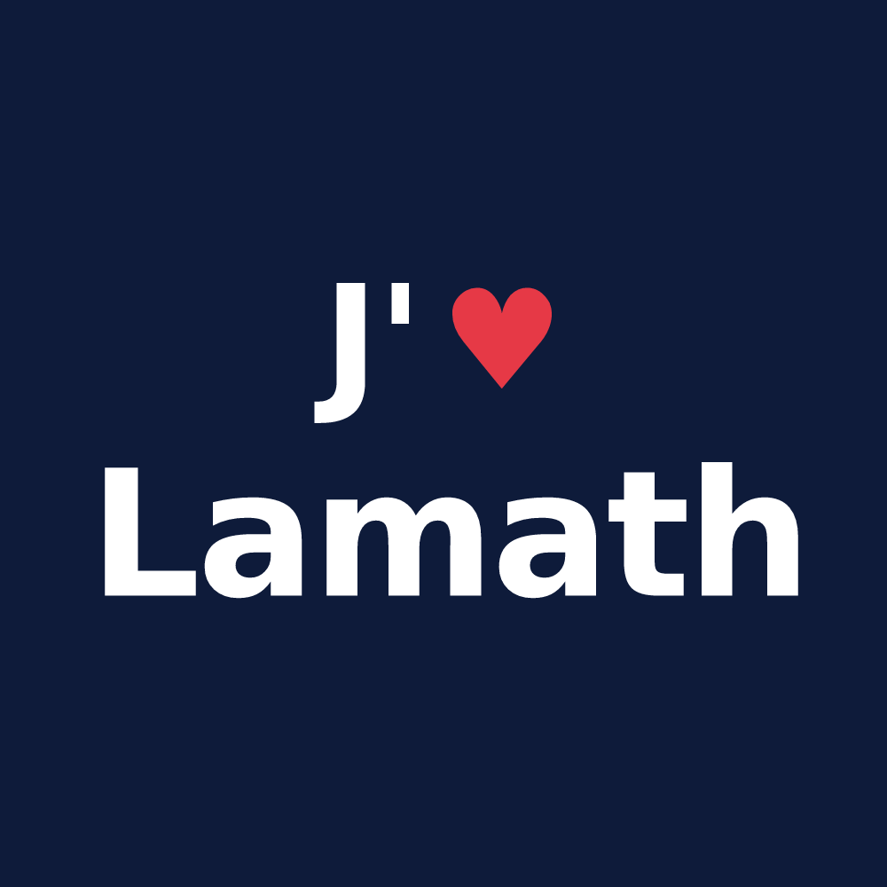 T-shirt personnalisé Lamath — design J'aime Lamath