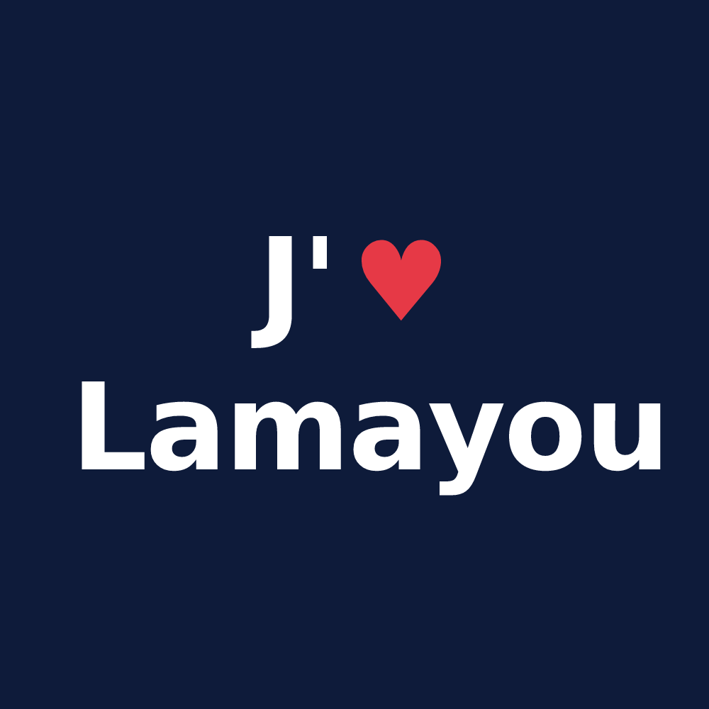 T-shirt personnalisé Lamayou — design J'aime Lamayou