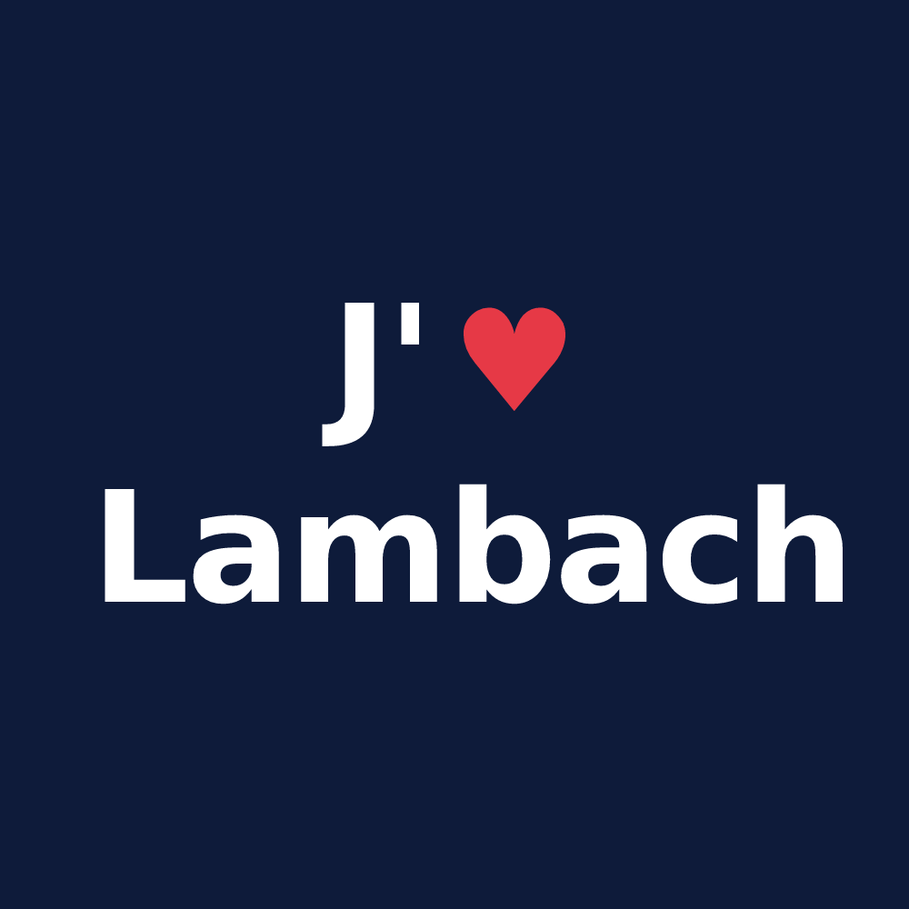 T-shirt personnalisé Lambach — design J'aime Lambach