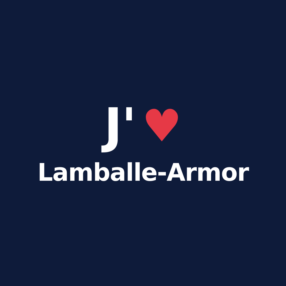 T-shirt personnalisé Lamballe-Armor — design J'aime Lamballe-Armor