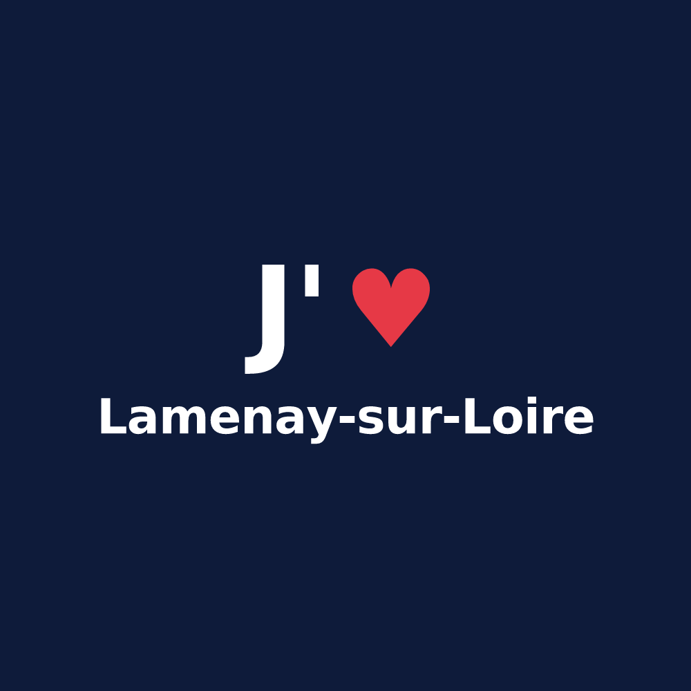 T-shirt personnalisé Lamenay-sur-Loire — design J'aime Lamenay-sur-Loire